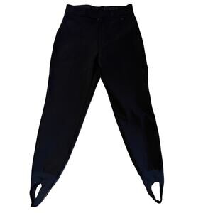 L.L. Bean Schoeller Women's Vintage Black Stirrup Ski Pants.  Size 12 Long